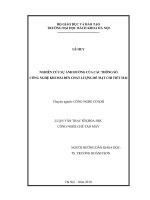 Nghiên cứu sự ảnh hưởng của các thông số công nghệ khi mài đến chất lượng bề mặt chi tiết mài 