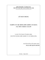 Nghiên cứu hệ thống điều khiển cân bằng tàu thủy trọng tải lớn 