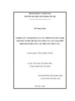 Nghiên cứu ảnh hưởng của các thông số công nghệ tới chất lượng bề mặt gia công của các loại thép hợp kim có độ cứng cao trên máy phay CNC 