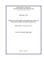 Nghiên cứu công nghệ và xác định chất lượng gia công bề mặt phức tạp trên máy phay CNC 