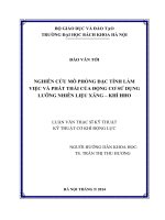 Nghiên cứu mô phỏng đặc tính làm việc và phát thải của động cơ sử dụng lưỡng nhiên liệu xăng – khí HHO