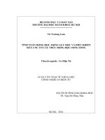 Tính toán động học, động lực học và điều khiển máy CNC 3 trục có cấu trúc 
