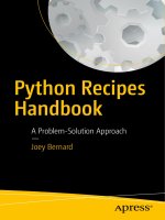 Python recipes handbook   a problem solution approach   1st edition (2016)