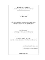 Xây dựng mô hình dao động xoắn hệ thống truyền lực ô tô tải loại trung bình 