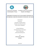 Đánh giá việc quản lý chất lượng đào tạo của các trường đại học trực thuộc Bộ Công Thương (LA tiến sĩ)
