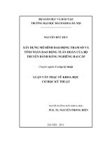 Xây dựng mô hình dao động tham số và tính toán dao động tuần hoàn của bộ truyền bánh răng nghiêng hai cấp 