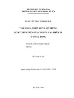 Tính toán, thiết kế và mô phỏng robot hàn trên dây chuyền hàn thân xe ô tô tự động 