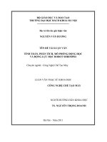 Tính toán, phân tích, mô phỏng động học và động lực học robot ShrimpII 