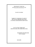 Nghiên cứu ảnh hưởng của một số yếu tố công nghệ đến chất lượng của bề mặt chi tiết khi mài tròn ngoài 