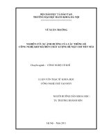 Nghiên cứu ảnh hưởng của các thông số công nghệ khi mài đến chất lượng bề mặt chi tiết mài 
