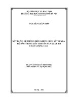 Xây dựng hệ thống điều kiển giám sát SCADA hệ nấu trong dây chuyền sản xuất bia chất lượng cao 