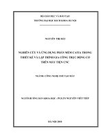 Nghiên cứu và ứng dụng phần mềm catia trong thiết kế và lập trình gia công trục động cơ trên máy tiện CNC 