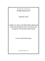 Nghiên cứu thuật toán điều khiển thích nghi luồng tham chiếu để nâng cao tốc độ cho các hệ xử lý song song chuyên dụng (LA tiến sĩ)