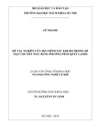 Nghiên cứu độ chính xác khi đo profil bề mặt chi tiết máy bằng phương pháp quét laser 