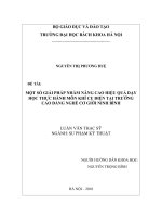Một số giải pháp nhằm nâng cao hiệu quả dạy học thực hành môn khí cụ điện tại trường cao đẳng nghề cơ giới ninh bình 