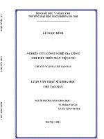Nghiên cứu công nghệ gia công chi tiết trên máy tiện CNC 
