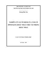 Nghiên cứu sự ổn định của tấm có hình dạng khác nhau chịu tác dụng của tải trọng khác nhau 