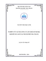 Nghiên cứu sự hài lòng của du khách nội địa khi đến du lịch tại thành phố nha trang 