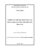 Nghiên cứu phương pháp nâng cao chất lượng gia công thô trên máy phay CNC 