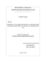 Tối ưu mạng truy cập vô tuyến cho công ty viễn thông viettel tại khu vực tây hà nộ1 