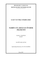 Nghiên cứu, khảo sát ổn định phanh ô tô 
