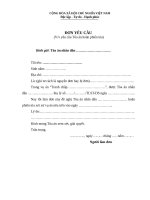 Đơn yêu cầu tòa án hoãn phiên tòa