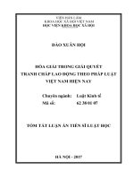 Hòa giải trong giải quyết tranh chấp lao động theo pháp luật Việt Nam hiện nay (tt)