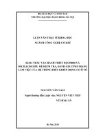 Khai thác vận hành thiết bị ST8000 và oscilloscope để kiểm tra, đánh giá tình trạng làm việc của hệ thống điều khiển động cơ ô tô 