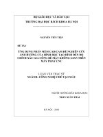 Ứng dụng phần mềm CADCAM để nghiên cứu ảnh hưởng của hình học tạo hình đến độ chính xác gia công bề mặt không gian trên máy phay CNC 