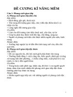 ĐỀ CƯƠNG KĨ NĂNG MỀM