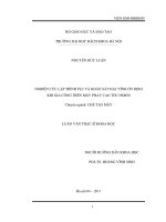 Nghiên cứu lập trình PLC và khảo sát đặc tính ổn định khi gia công trên máy phay cao tốc HSM50 