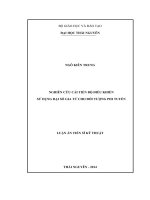 Nghiên cứu cải tiến bộ điều khiển sử dụng đại số gia tử cho đối tượng phi tuyến. (LA tiến sĩ)