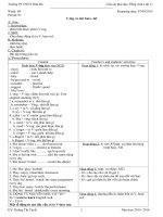 Giáo án phụ đạo tiếng anh lớp 11 hay 