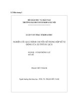 Xây dựng mô hình nghiên cứu quá trình chuyển số và động lực học của ô tô sử dụng hộp số tự động u   340 