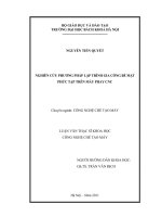 Nghiên cứu phương pháp lập trình gia công bề mặt phức tạp trên máy phay CNC 