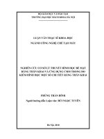 Nghiên cứu cơ sở lý thuyết hình học bề mặt răng thân khai và ứng dụng CMM trong đo kiểm hình học một số chi tiết răng thân khai 