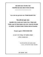 Nghiên cứu, khảo sát phân tích, tổng hợp, phân loại và ứng dụng của các loại đồ gá bán tự động, tự động dùng trong hàn hồ quang 