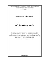 ỨNG DỤNG VIỄN THÁM VÀ GIS TRONG VIỆC  PHÂN TÍCH ĐÁNH GIÁ HIỆN TRẠNG SỬ DỤNG ĐẤT  TẠI ĐẢO LÝ SƠN –QUẢNG NGÃI