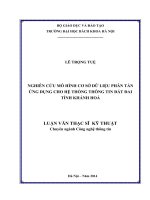 Nghiên cứu mô hình cơ sở dữ liệu phân tán ứng dụng cho hệ thống thông tin 