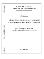 Kỹ thuật mô phỏng màu sắc và cấu trúc ứng dụng trong thiết kế mẫu vải dệt kim 