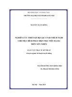 Nghiên cứu thiết kế bộ lọc CFAR thích nghi cho mục đích 