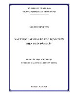 Xác thực hai nhân tố ứng dụng trên điện toán đám mây  