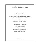 Xây dựng mạng xã hội trên nền tảng di động với ngôn ngữ lập trình android 