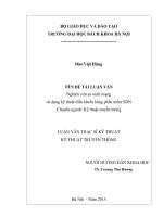 Nghiên cứu an ninh mạng sử dụng kỹ thuật điều khiển bằng phần mềm SDN  