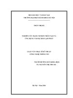 Nghiên cứu mạng nơ ron nhân tạo và ứng dụng vào dự báo lạm phát 