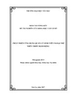 Phát triển ứng dụng quản lý sinh viên ngoại trú trên thiết bị di động 
