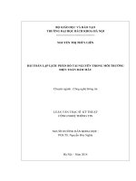 Bài toán lập lịch phân bổ tài nguyên trong môi trường điện toán đám mây  