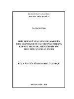 Phát triển kỹ năng mềm cho sinh viên khối ngành kinh tế các trường cao đẳng khu vực trung du, miền núi phía Bắc theo tiếp cận chuẩn đầu ra (LA tiến sĩ)