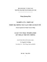 Nghiên cứu, thiết kế thiết bị chống ngủ gật cho lái xe ô tô  