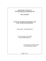 Xây dựng API theo chuẩn RESTful cho mạng xã hội chia sẻ địa điểm  
